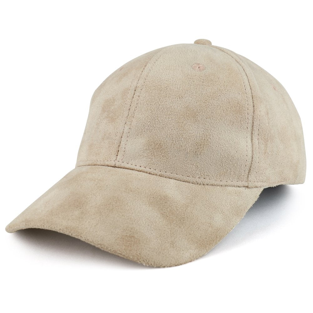 Trendy Apparel Shop Smooth Suede Faux Leather Structured Adjustable Baseball Cap