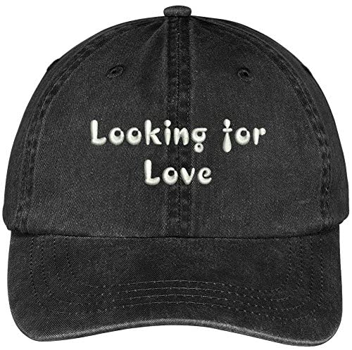 Trendy Apparel Shop Looking For Love Embroidered Washed Cotton Adjustable Cap