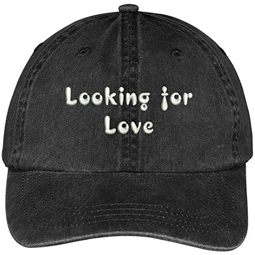 Trendy Apparel Shop Looking For Love Embroidered Washed Cotton Adjustable Cap