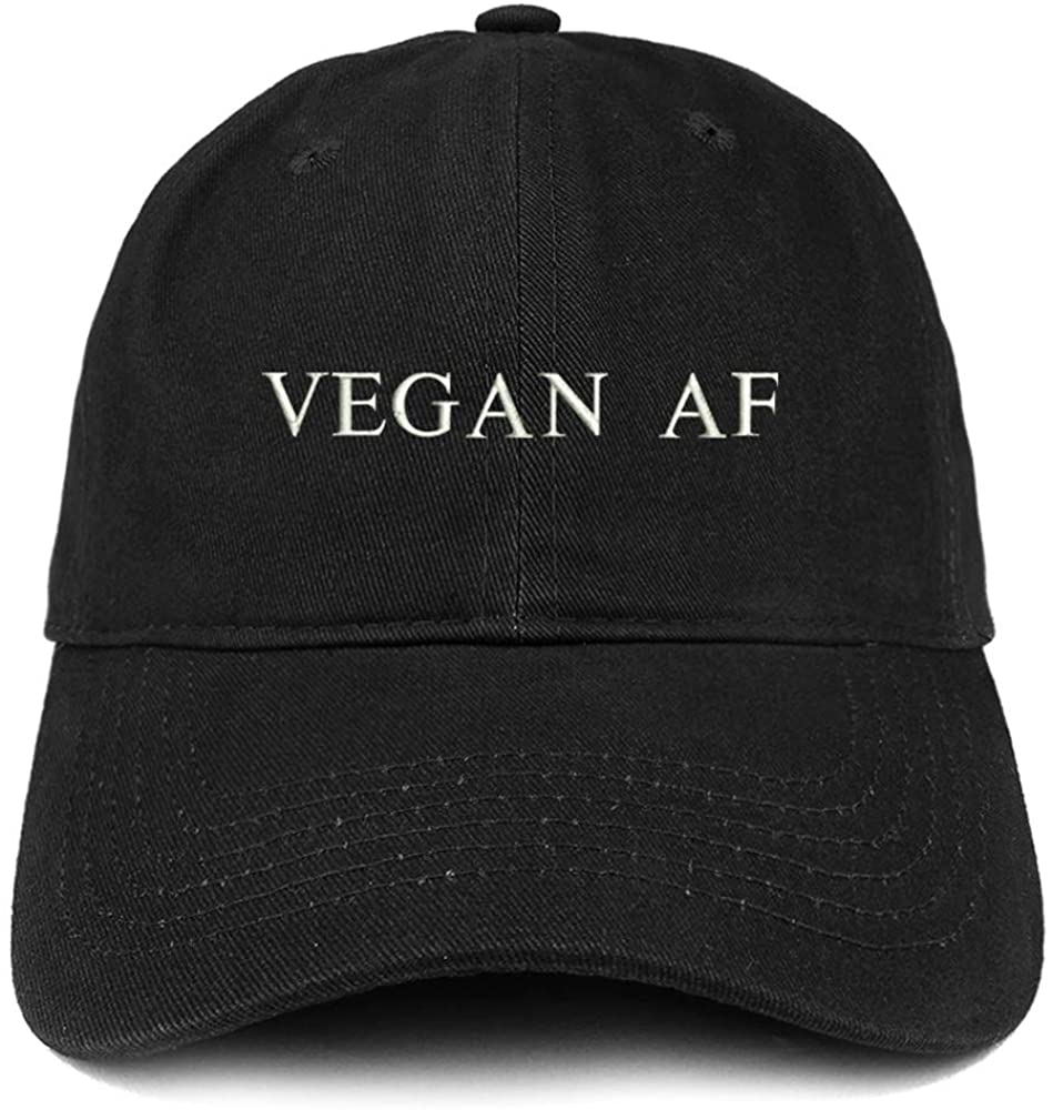 Trendy Apparel Shop Vegan AF Embroidered 100% Cotton Adjustable Cap