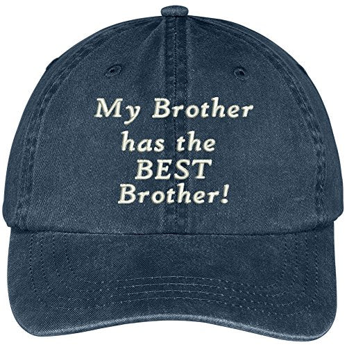 Trendy Apparel Shop Brother Has The Best Brother Embroidered Washed Cotton Cap