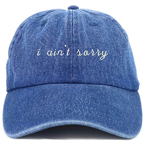 Trendy Apparel Shop Youth I Ain't Sorry Adjustable Soft Crown Baseball Cap