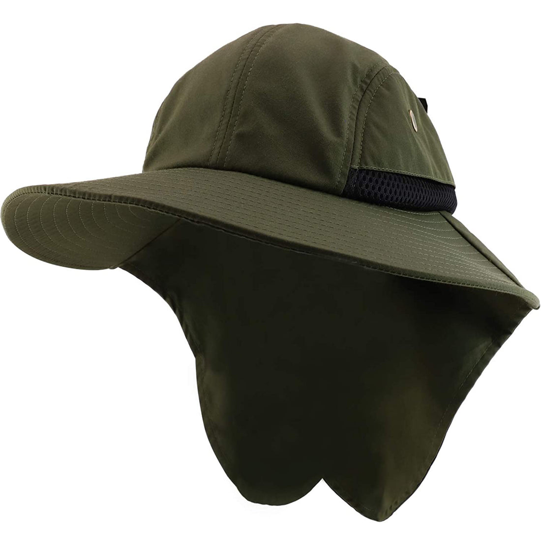 Trendy Apparel Shop XXL Oversized Large Polyester Fishing Cap with Neck Flap
