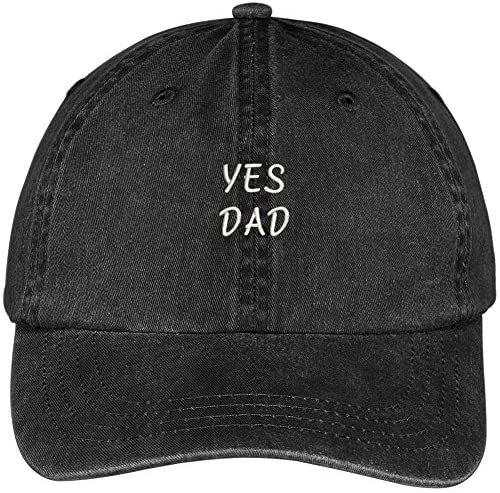 Trendy Apparel Shop Yes Dad Embroidered Pigment Dyed Washed Cotton Cap
