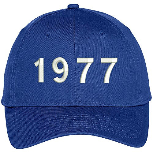 Trendy Apparel Shop 1977 Birth Year Embroidered Baseball Cap