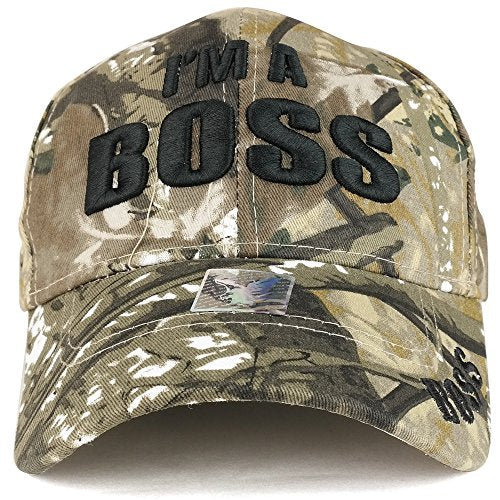Trendy Apparel Shop I'm A Boss 3D Puff Embroidered Structured Adjustable Baseball Cap