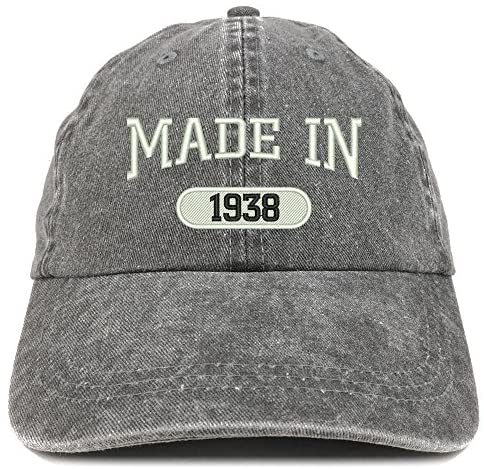 Trendy Apparel Shop Made in 1938 Embroidered 83rd Birthday Washed Baseball Cap