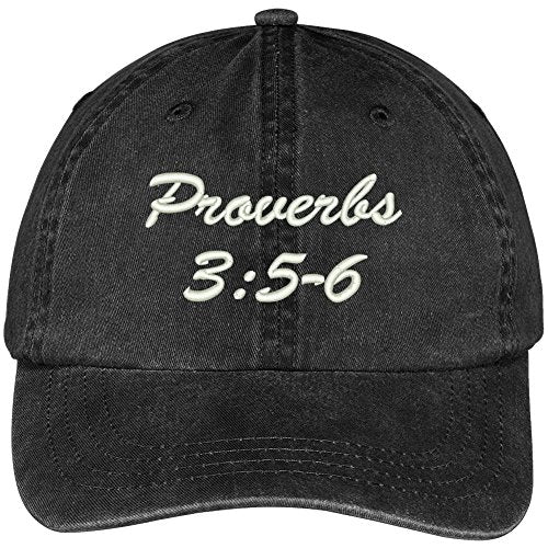 Trendy Apparel Shop Bible Verse Proverbs 3:5-6 Embroidered Pigment Dyed Cotton Baseball Cap