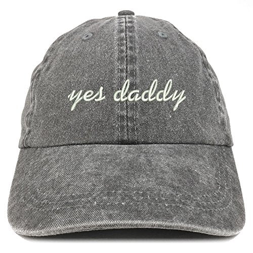 Trendy Apparel Shop Yes Daddy Embroidered Pigment Dyed Cotton Baseball Cap