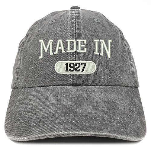 Trendy Apparel Shop Made in 1927 Embroidered 94th Birthday Washed Baseball Cap