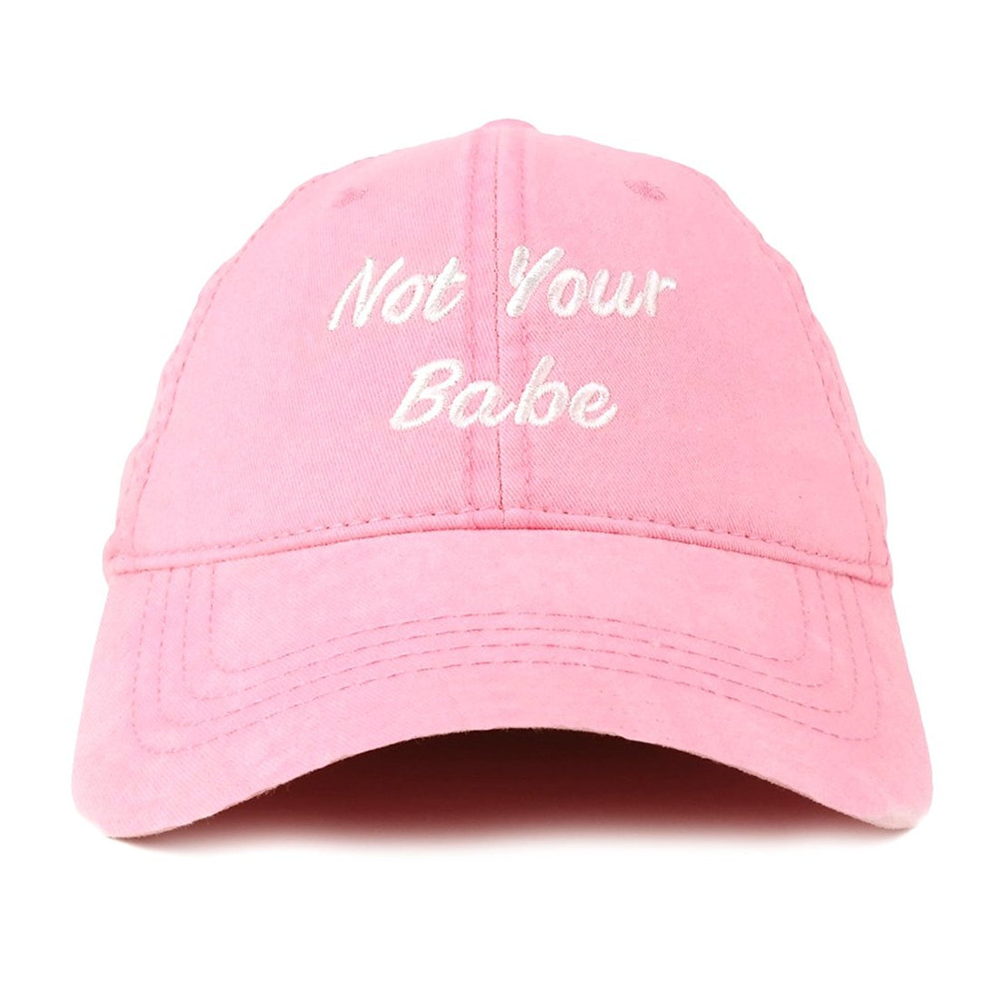 Trendy Apparel Shop Not Your Babe Embroidered Soft Crown Cotton Adjustable Cap
