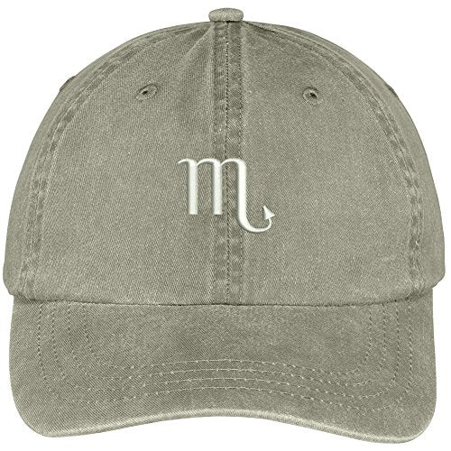 Trendy Apparel Shop Scorpio Zodiac Signs Embroidered Soft Crown 100% Brushed Cotton Cap