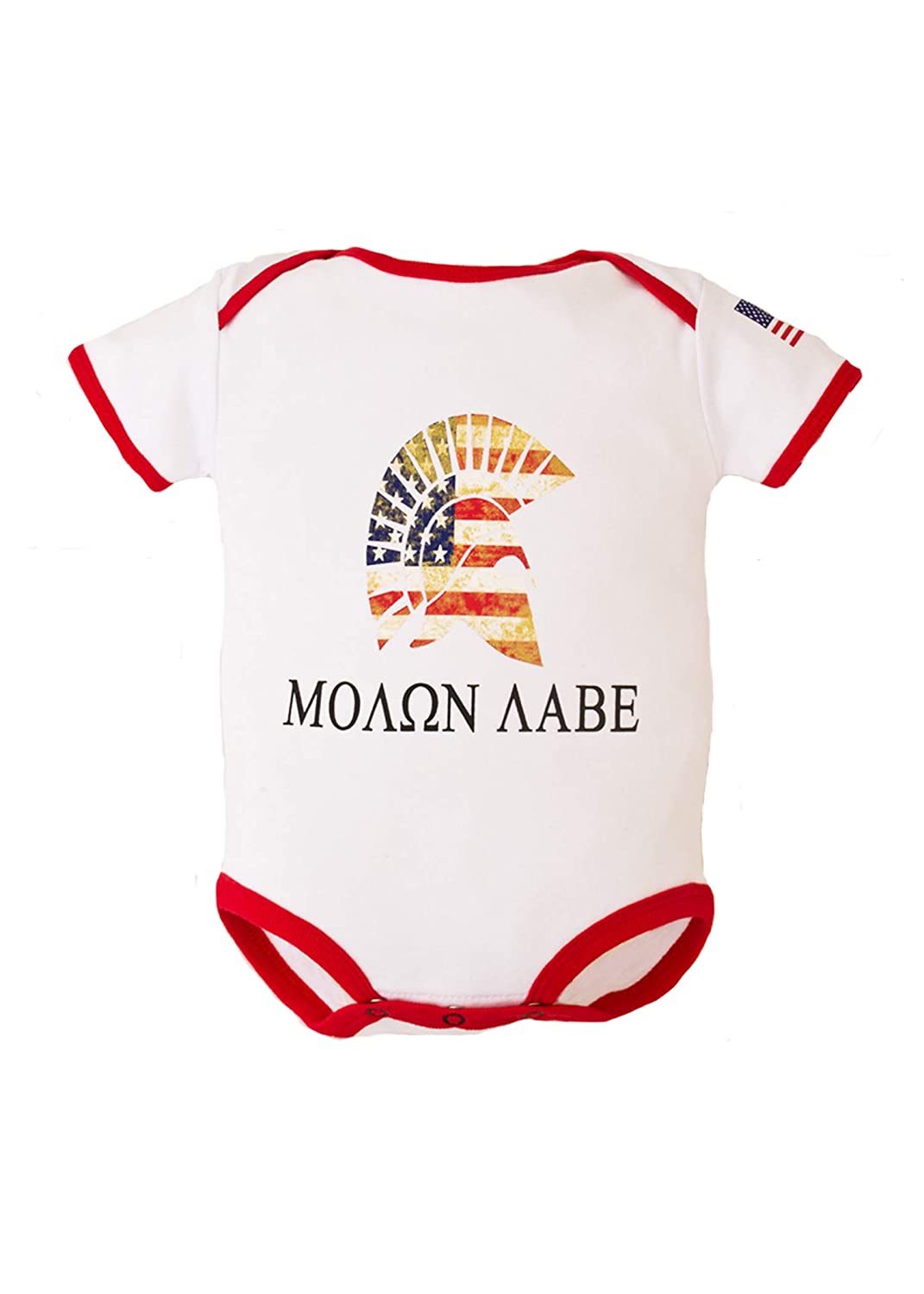 Trendy Apparel Shop Molon Labe Future Warrior Infant Bodysuit Onesie - White - 0-3 Months
