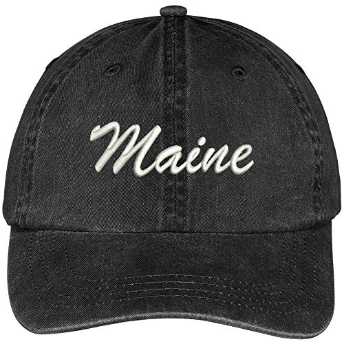 Trendy Apparel Shop Maine State Embroidered Low Profile Adjustable Cotton Cap