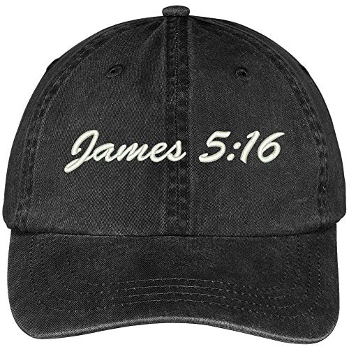 Trendy Apparel Shop Bible Verse James 5:16 Embroidered Pigment Dyed Cotton Baseball Cap