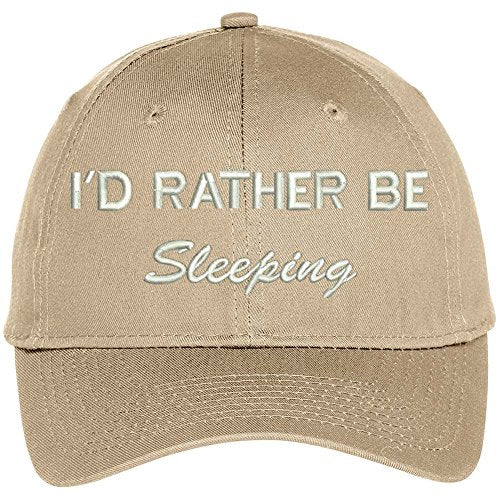 Trendy Apparel Shop I Rather Be Sleeping Embroidered Baseball Cap