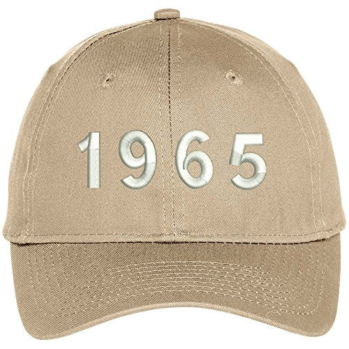 Trendy Apparel Shop 1965 Birth Year Embroidered Baseball Cap