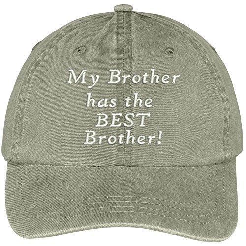 Trendy Apparel Shop Brother Has The Best Brother Embroidered Washed Cotton Cap