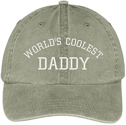 Trendy Apparel Shop World's Coolest Daddy Embroidered Washed Cotton Adjustable Baseball Cap