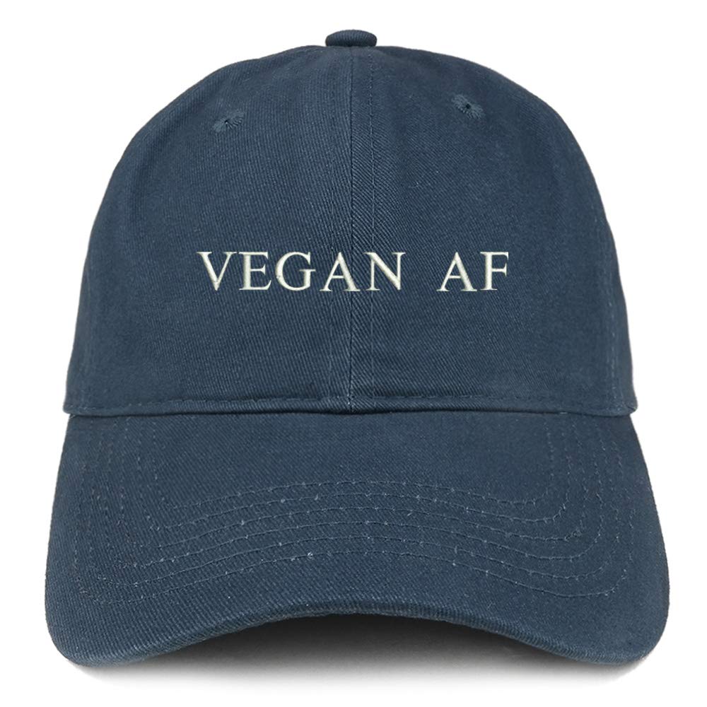 Trendy Apparel Shop Vegan AF Embroidered 100% Cotton Adjustable Cap