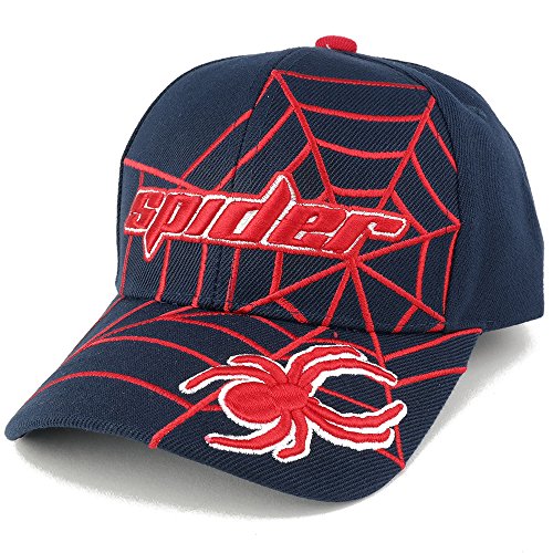 Trendy Apparel Shop Kids Size Spider Graphic and Text Web Adjustable Baseball Cap