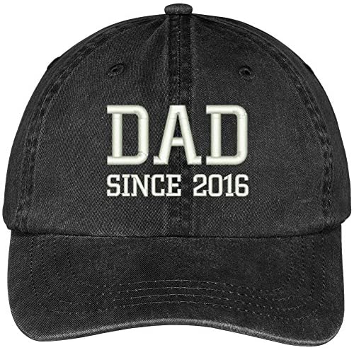 Trendy Apparel Shop Dad Since 2016 Embroidered Pigment Dyed Low Profile Cotton Cap