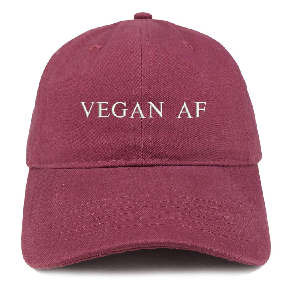 Trendy Apparel Shop Vegan AF Embroidered 100% Cotton Adjustable Cap