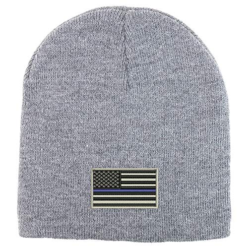 Trendy Apparel Shop USA TBL Flag Acrylic Winter Knit Skull Short Beanie