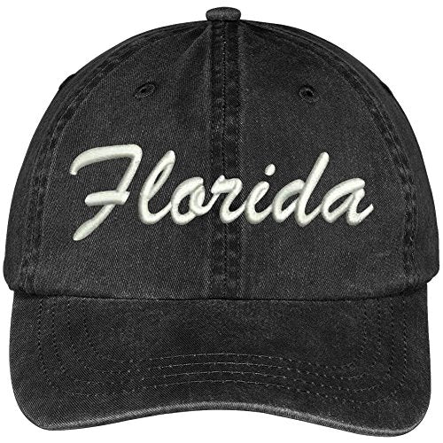 Trendy Apparel Shop Florida State Embroidered Low Profile Adjustable Cotton Cap -