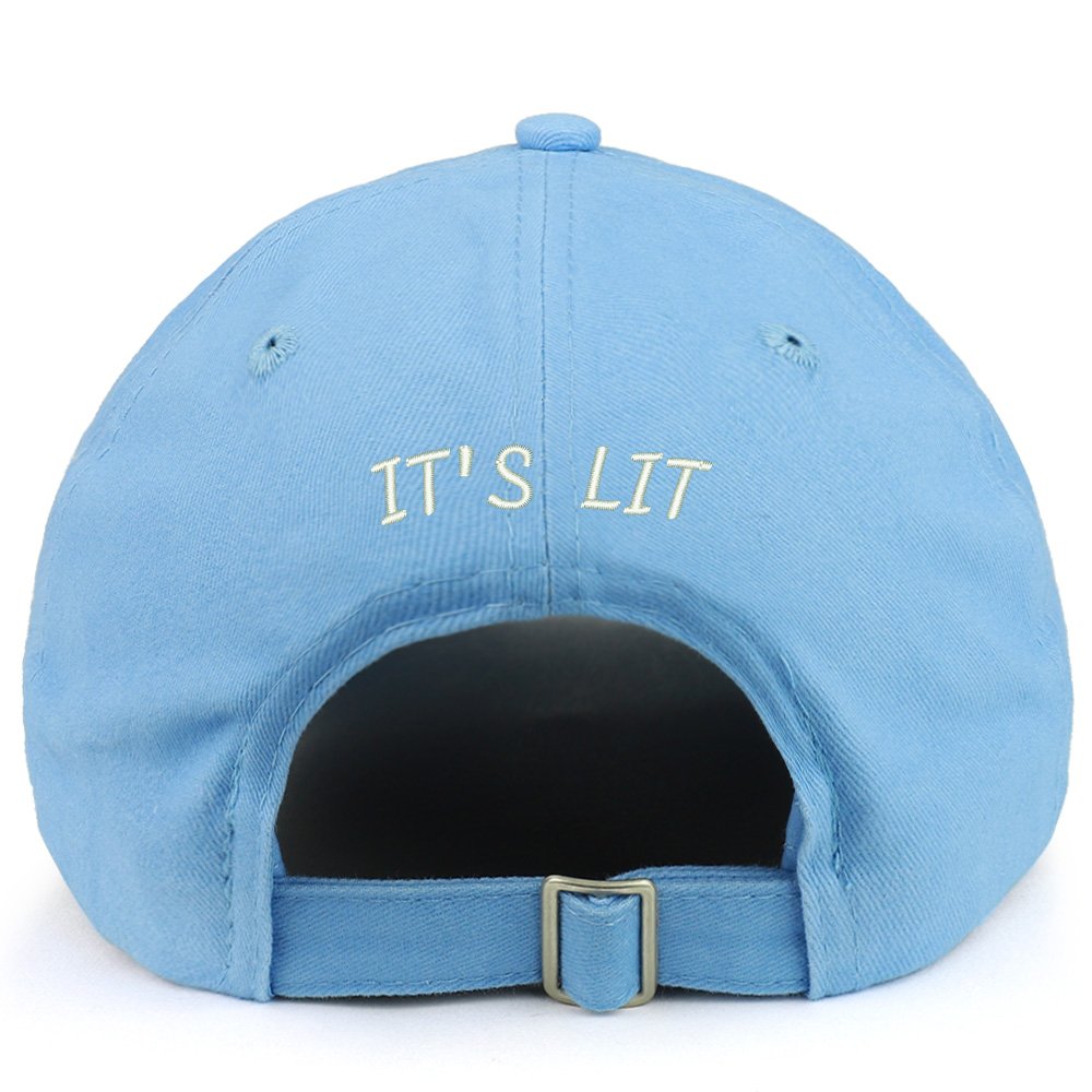 Trendy Apparel Shop It's LIT (Back) Embroidered 100% Cotton Dad Hat
