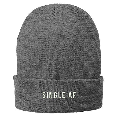 Trendy Apparel Shop Single AF Embroidered Soft Stretchy Winter Long Beanie