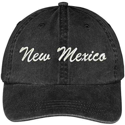 Trendy Apparel Shop New Mexico State Embroidered Low Profile Adjustable Cotton Cap