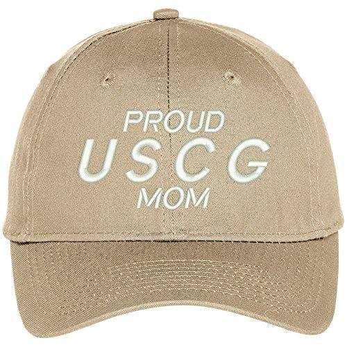 Trendy Apparel Shop Proud USCG Mom Embroidered Patriotic Baseball Cap