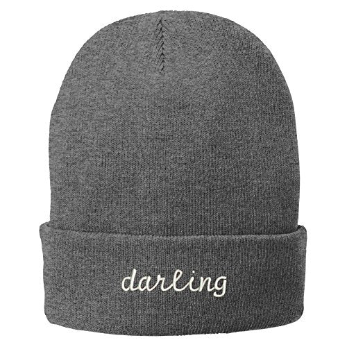 Trendy Apparel Shop Darling Embroidered Super Stretch Winter Cuff Long Beanie