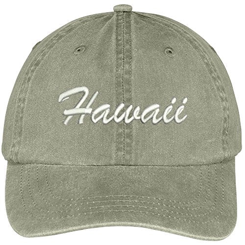 Trendy Apparel Shop Hawaii State Embroidered Low Profile Adjustable Cotton Cap