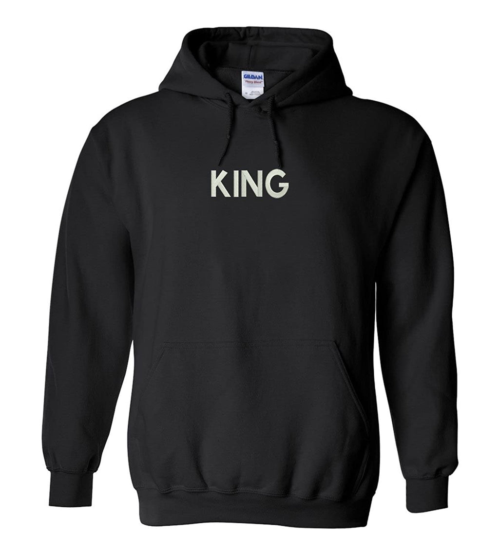 Trendy Apparel Shop King Embroidered Heavy Blend Hoodie