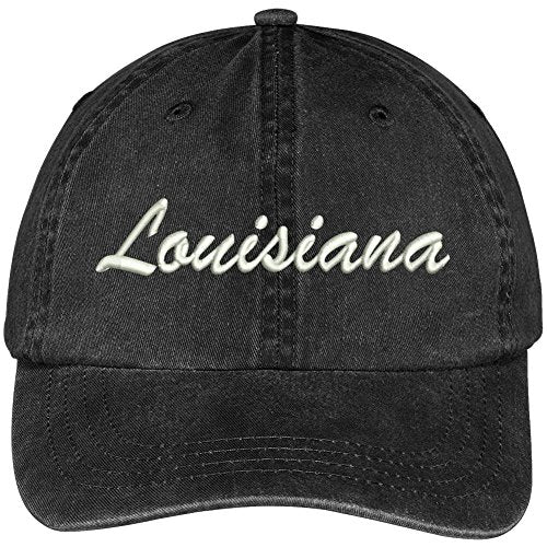 Trendy Apparel Shop Louisiana State Embroidered Low Profile Adjustable Cotton Cap