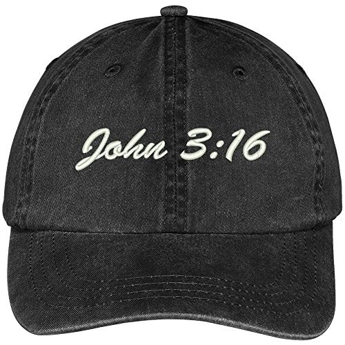 Trendy Apparel Shop Bible Verse John 3:16 Embroidered Pigment Dyed Cotton Baseball Cap