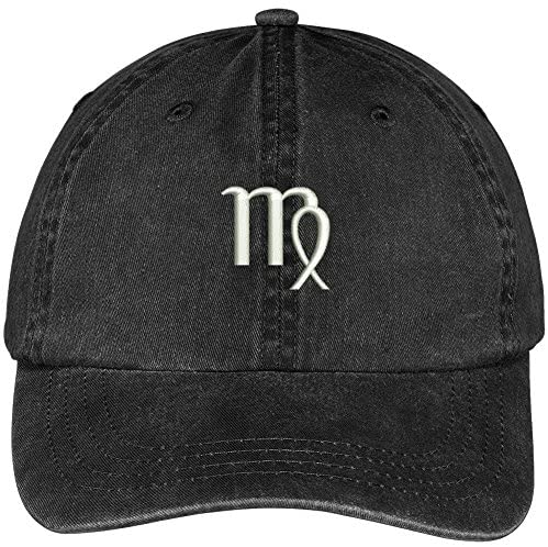 Trendy Apparel Shop Virgo Zodiac Signs Embroidered Soft Crown 100% Brushed Cotton Cap