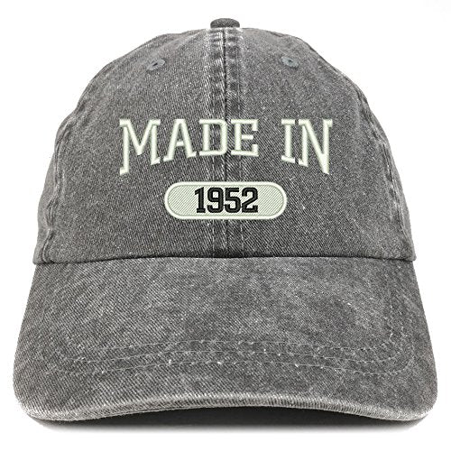 Trendy Apparel Shop Made in 1952 Embroidered 69th Birthday Washed Baseball Cap