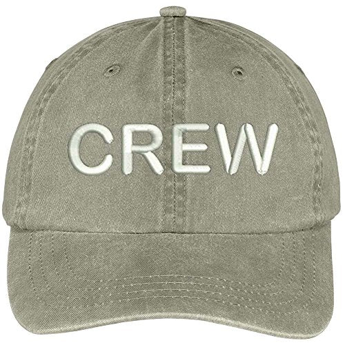 Trendy Apparel Shop Crew Embroidered Pigment Dyed Cotton Cap