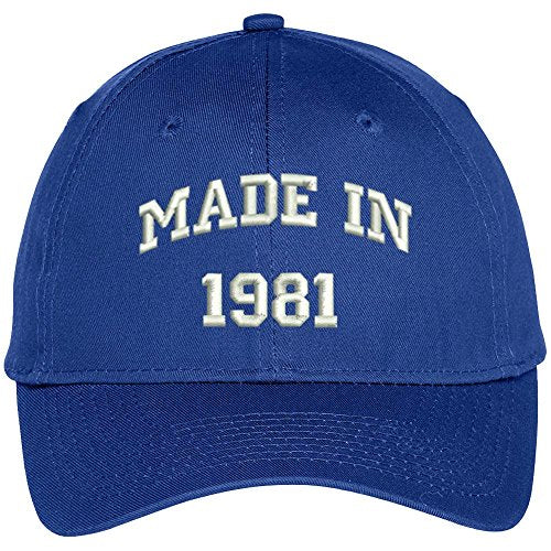 Trendy Apparel Shop 36th Birthday Gift - Made in 1981 Embroidered Cap