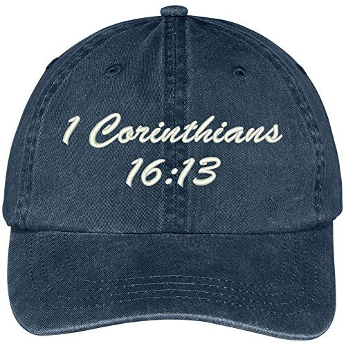 Trendy Apparel Shop Bible Verse 1 Corinthians 16:13 Embroidered Pigment Dyed Cotton Baseball Cap