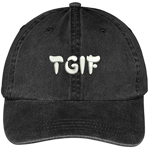 Trendy Apparel Shop TGIF Embroidered Washed Cotton Adjustable Cap