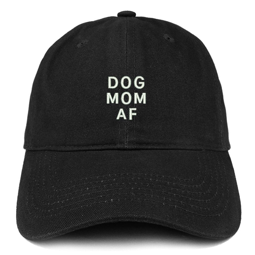 Trendy Apparel Shop Dog Mom AF Embroidered Soft Cotton Dad Hat