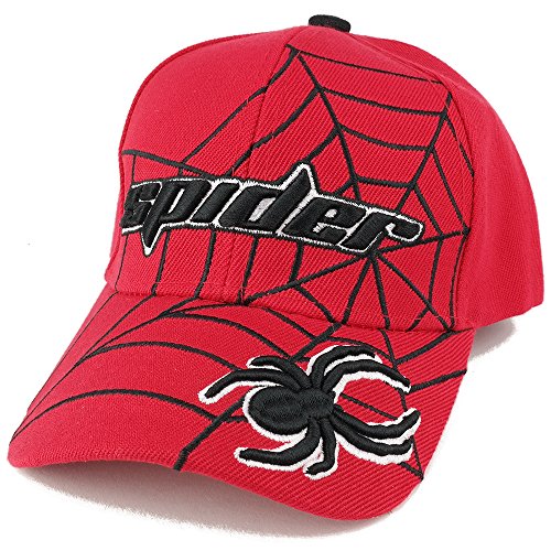 Trendy Apparel Shop Kids Size Spider Graphic and Text Web Adjustable Baseball Cap