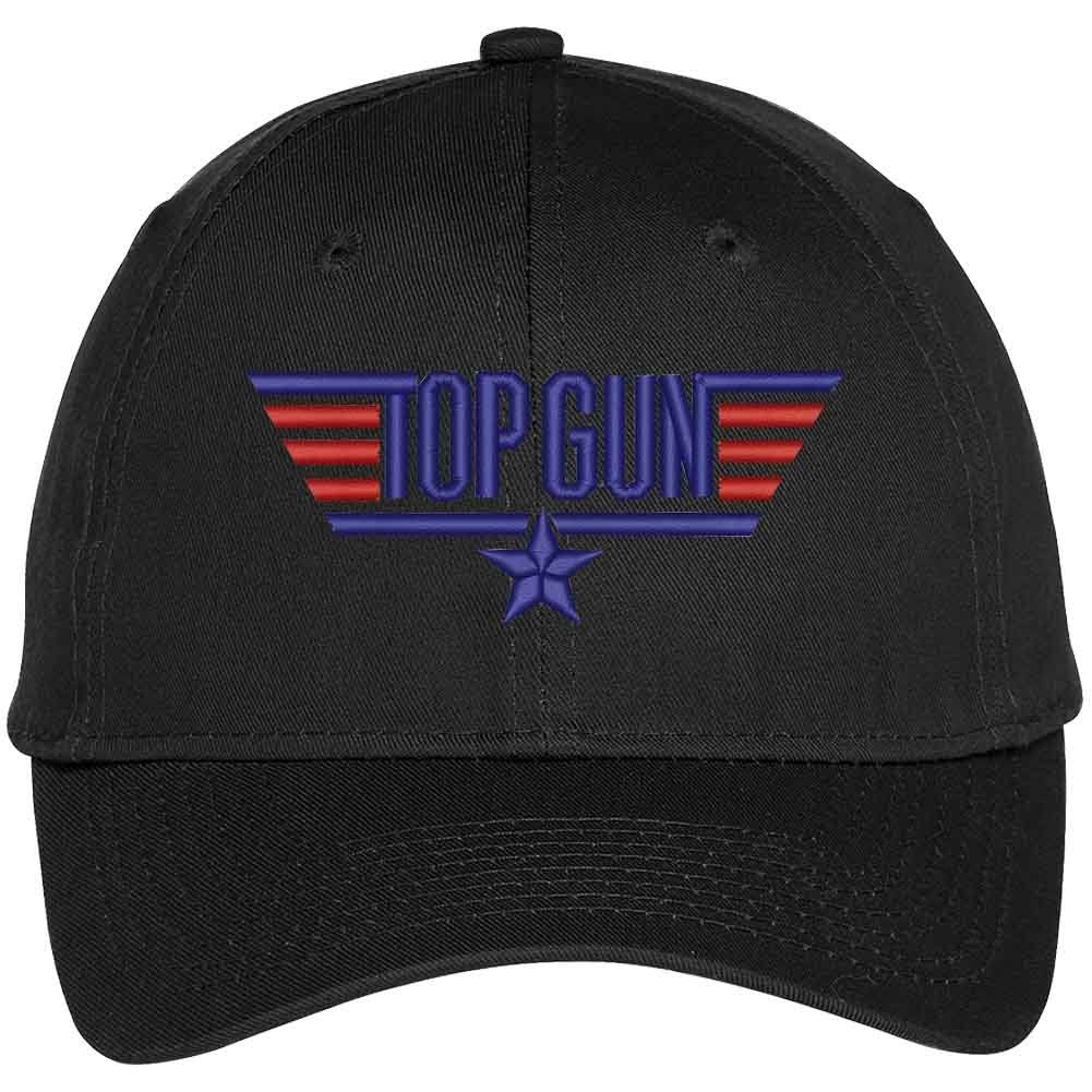 Trendy Apparel Shop Top Gun Premium Embroidered Baseball Cap - Black