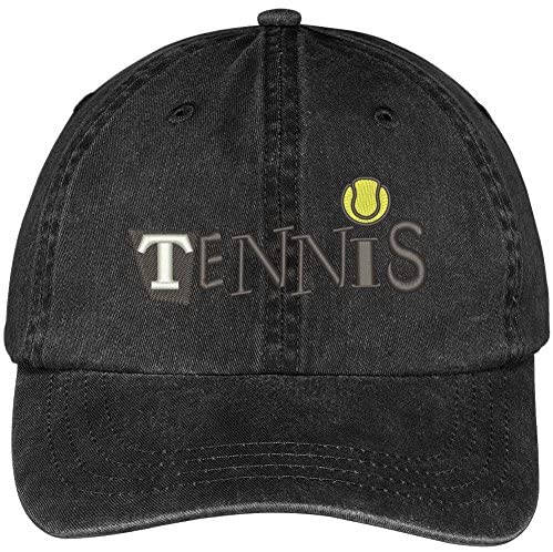 Trendy Apparel Shop Tennis Letters Embroidered Washed Soft Cotton Adjustable Baseball Cap