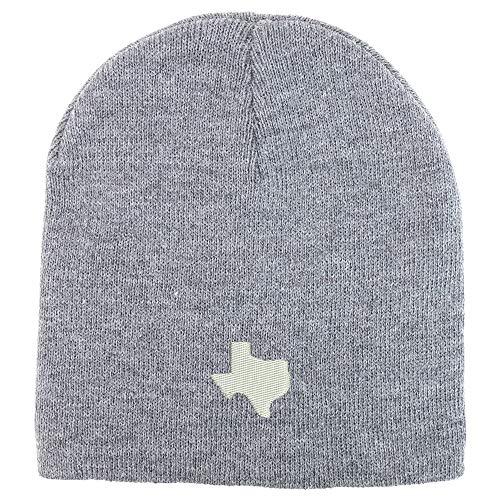 Trendy Apparel Shop Texas State Acrylic Winter Knit Skull Short Beanie