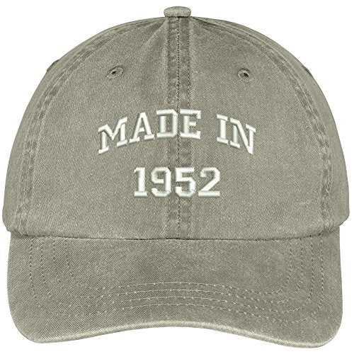 Trendy Apparel Shop Made in 1952-67th Birthday Embroidered Washed Cotton Baseball Cap